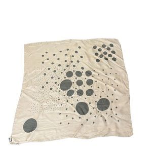 Vintage Creation Brauchbar ivory and grey silk scarf. Pop art design. GUC